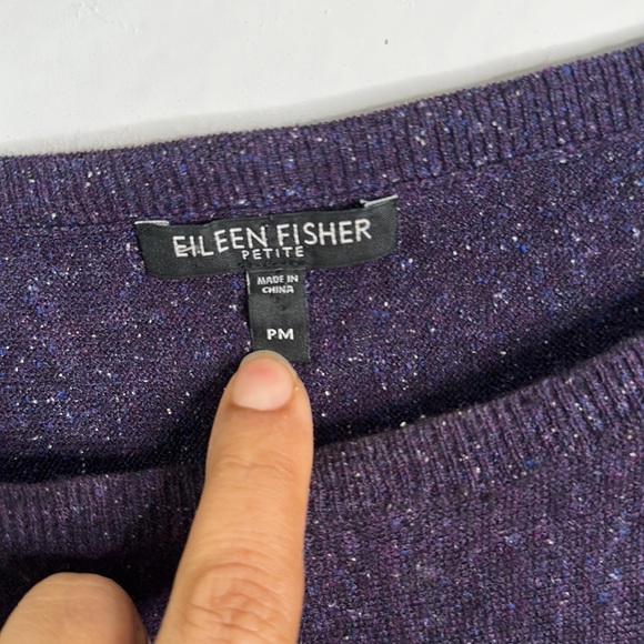 Eileen fisher wool and silk blend sweater size p medium - Picture 5 of 7